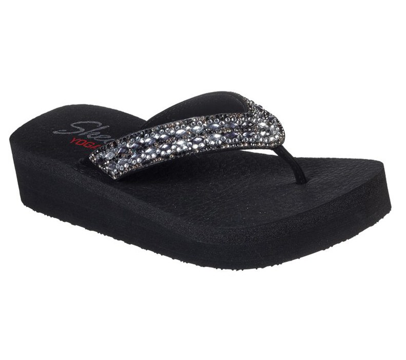 Skechers Dam Svarta Flip Flop - Vinyasa - Glory Day - Sverige (MVRQB-5726)
